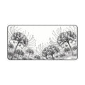 Black and white Spider Lily Mousepad, White bakcground