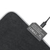 Black and white LED spider lily Mousepad, Black Background