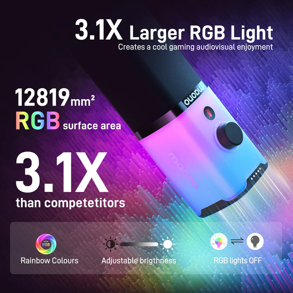 MAONO PD100X USB/XLR RGB Dynamic Gaming Microphone