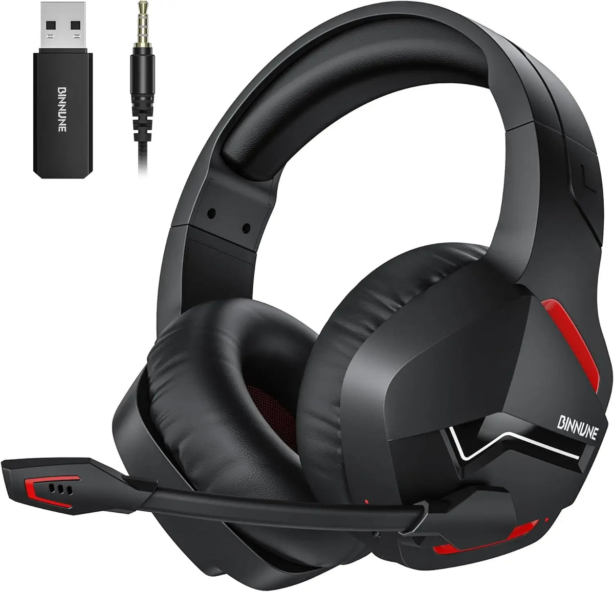 BINNUNE BW01 2.4GHz & Bluetooth 5.3 Gaming Headset