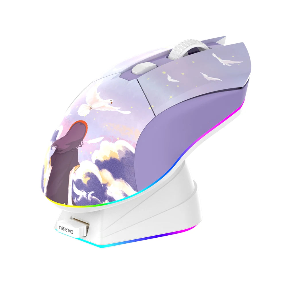 DAREU Dual-Mode RGB Rechargeable Gaming Mouse