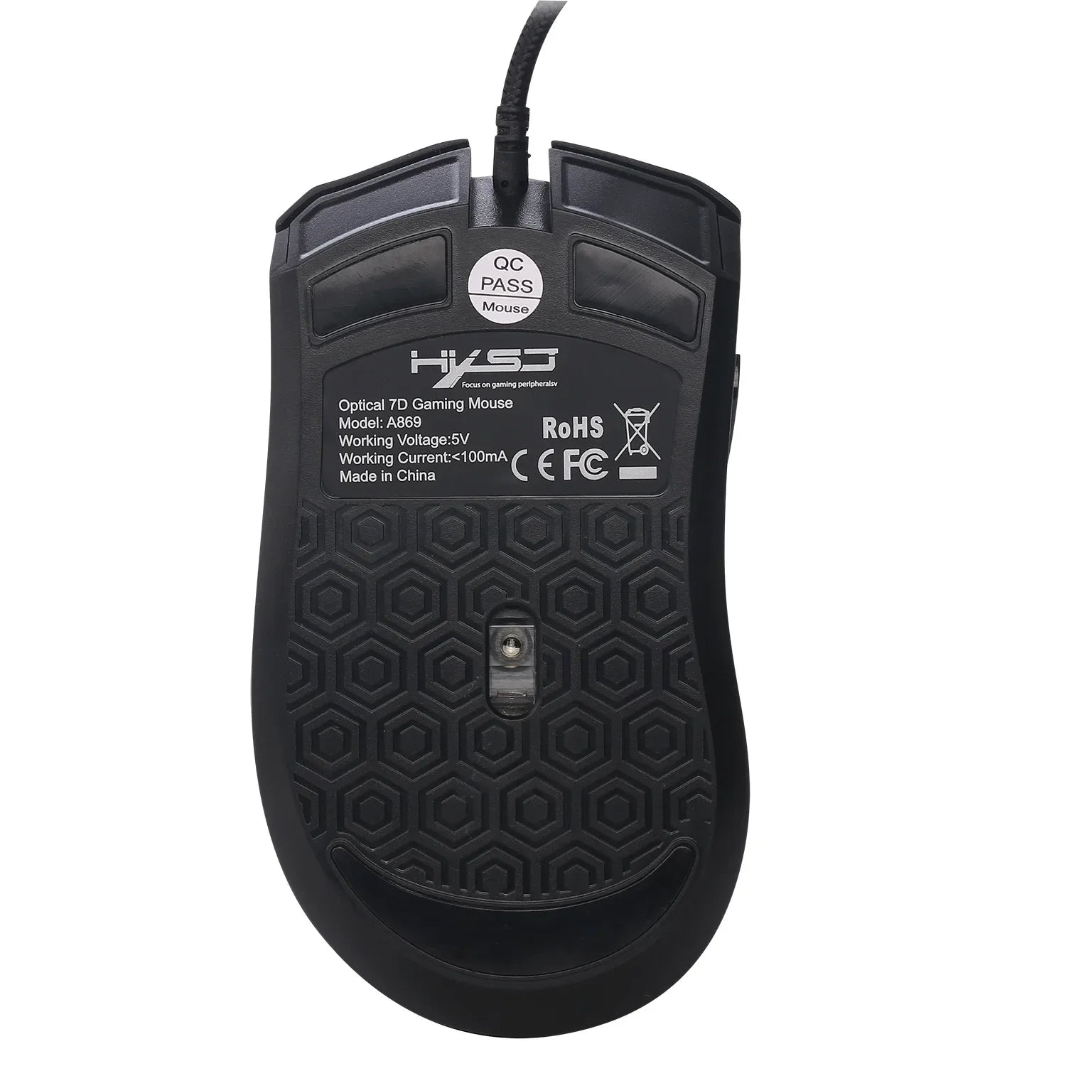 A869 HXSJ Colorful Light Gaming Mouse eSports Wired Mouse Computer Competitive Mouse