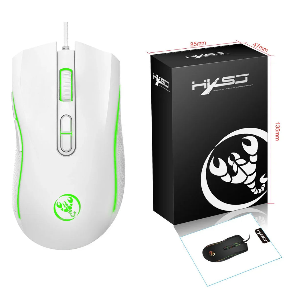 A869 HXSJ Colorful Light Gaming Mouse eSports Wired Mouse Computer Competitive Mouse