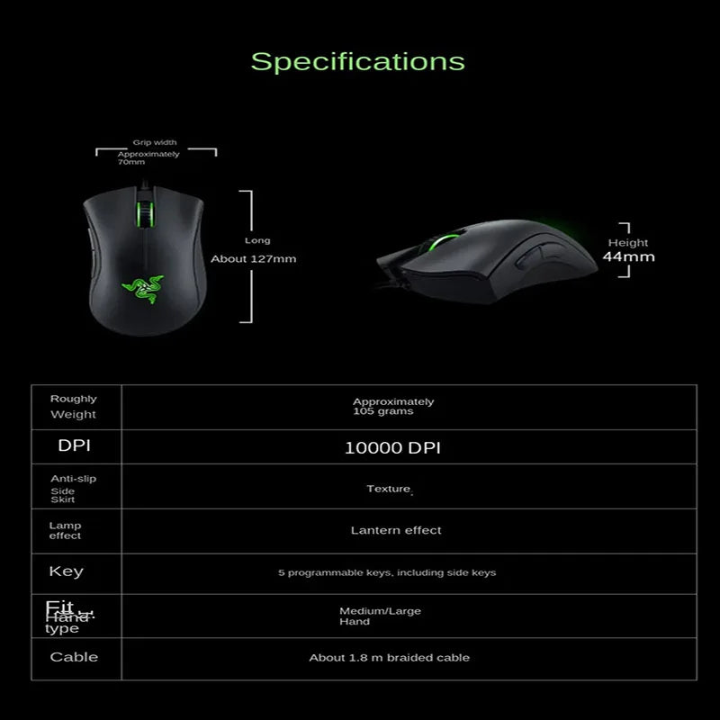 Razer Viper 6400 DPI Wired Gaming Mouse