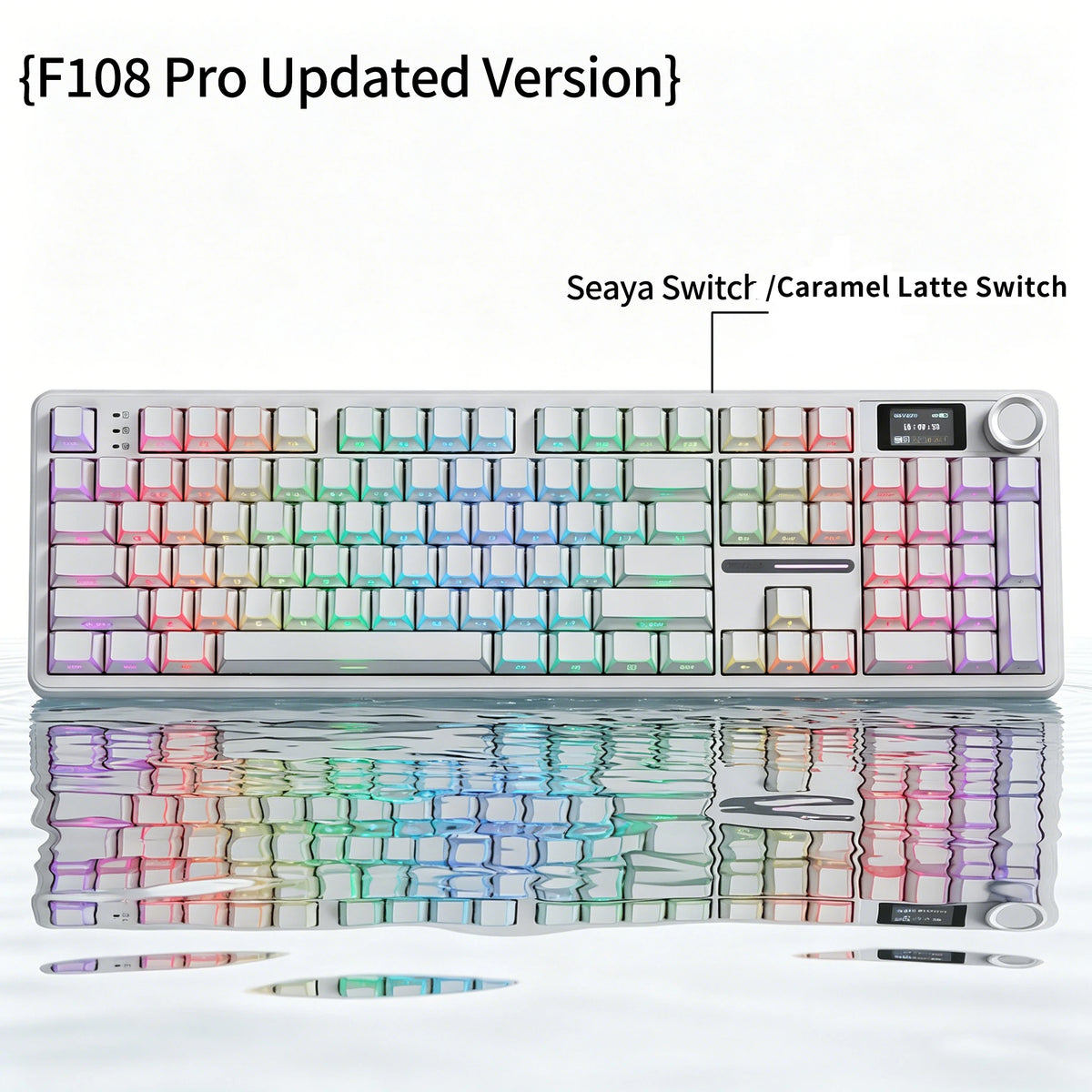 AULA F108 Pro 104-Key Tri-Mode Hot-Swap RGB Keyboard