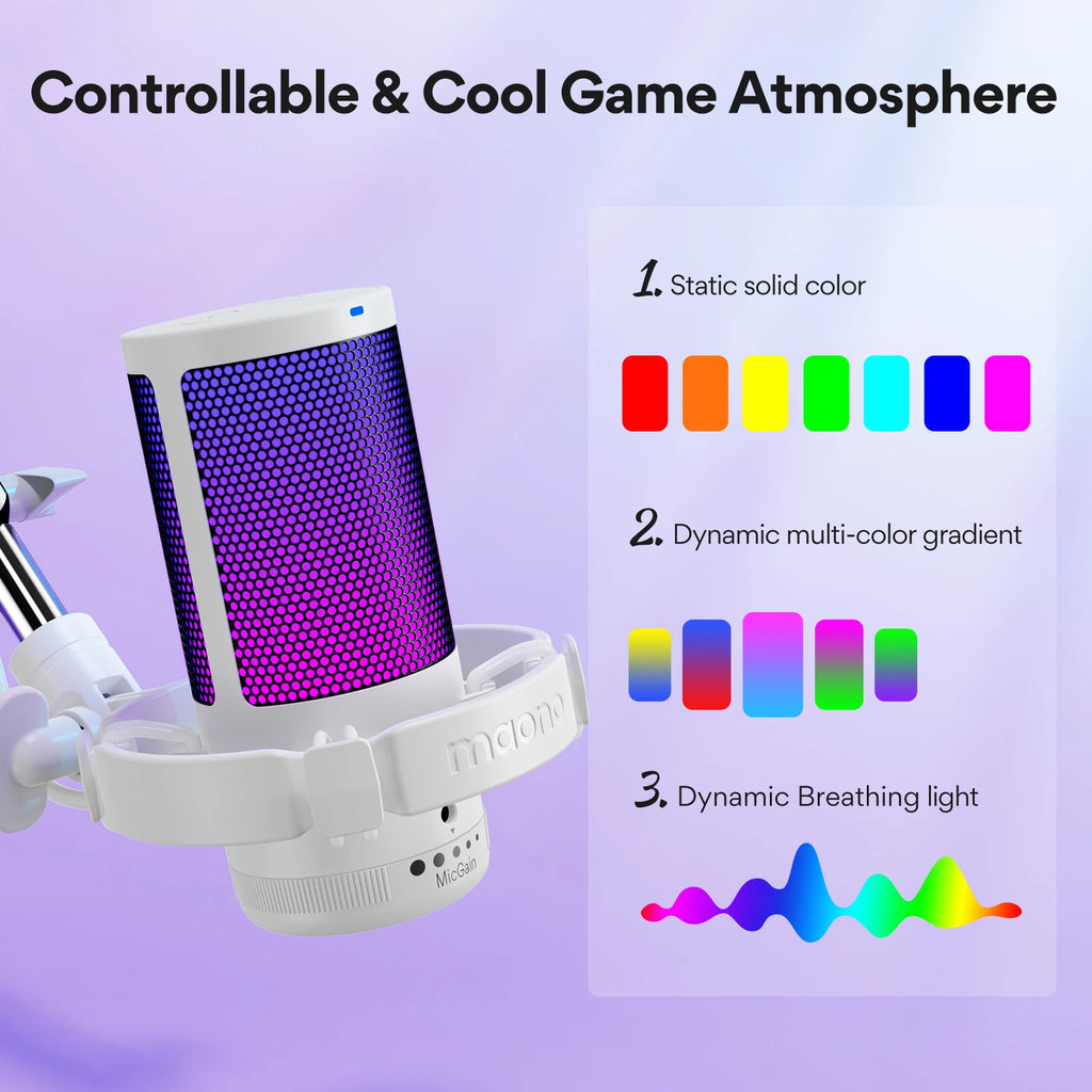 MAONO GamerWave DGM20S RGB USB Gaming Microphone