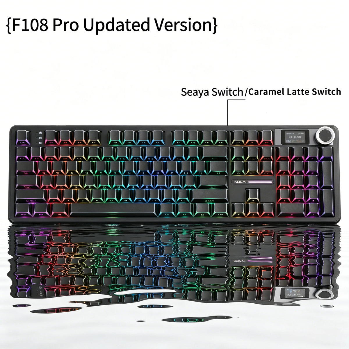 AULA F108 Pro 104-Key Tri-Mode Hot-Swap RGB Keyboard