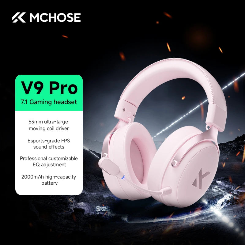 MCHOSE V9 Pro Tri-Mode Wireless Gaming Headset
