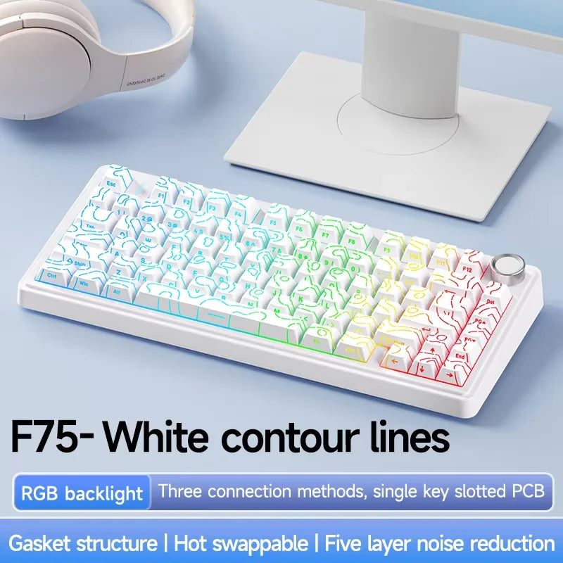 AULA F75 Pro 75% Gasket Wireless RGB Mechanical Keyboard