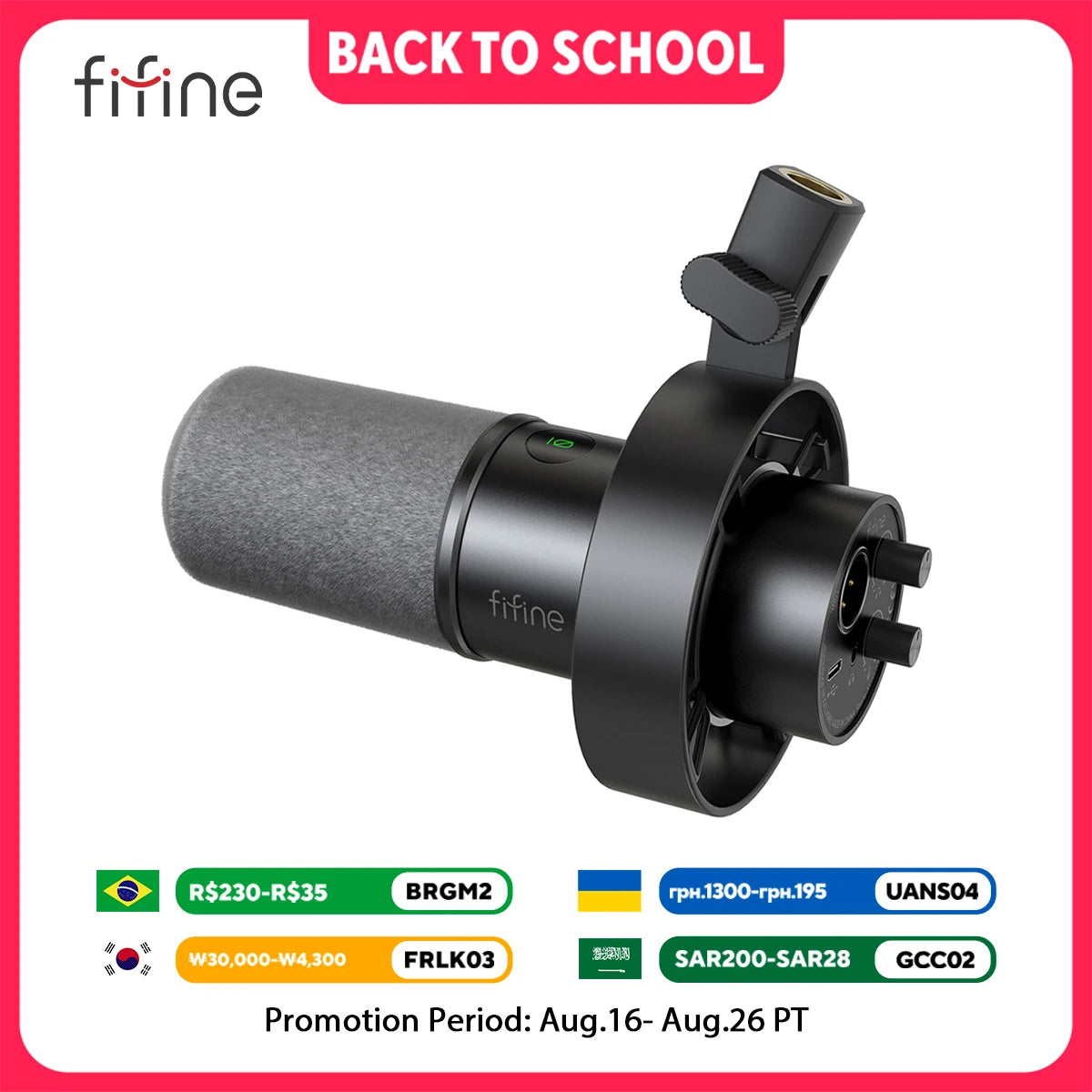 FIFINE K688 USB/XLR Dynamic Recording Microphone