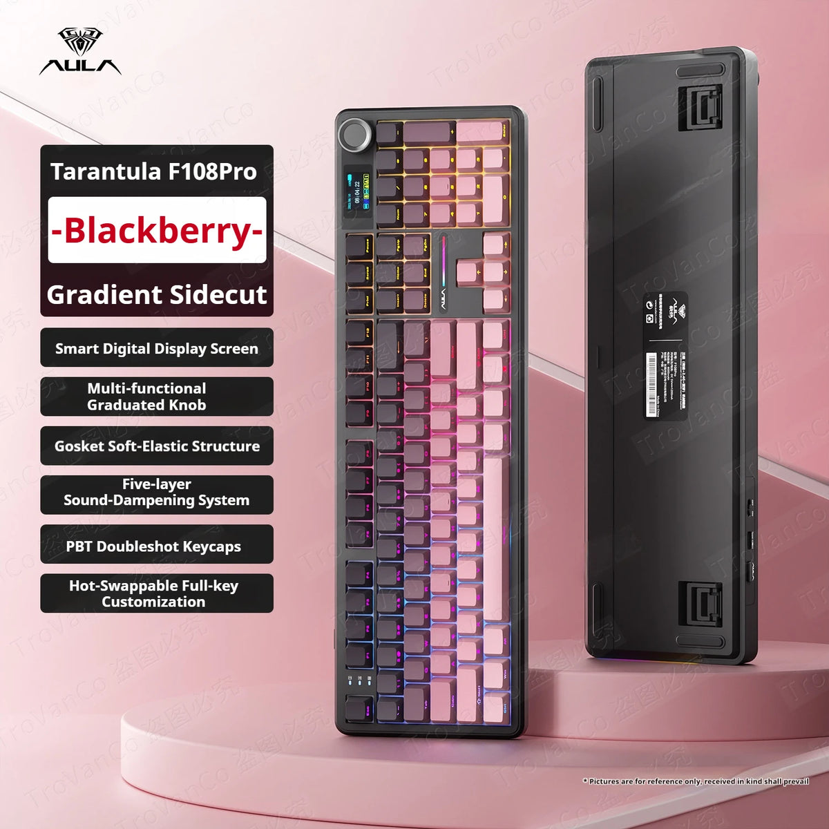 AULA F108 Pro 104-Key Tri-Mode Hot-Swap RGB Keyboard