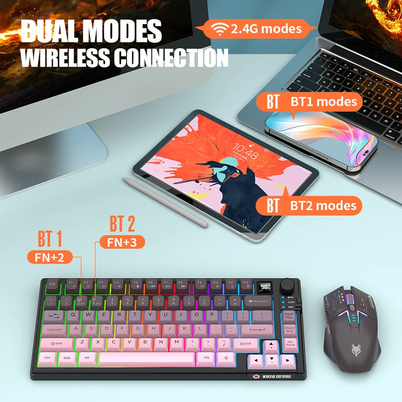 K920 Dual-Mode Keyboard & Mouse Set with Display