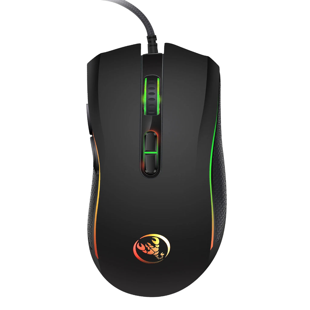 A869 HXSJ Colorful Light Gaming Mouse eSports Wired Mouse Computer Competitive Mouse