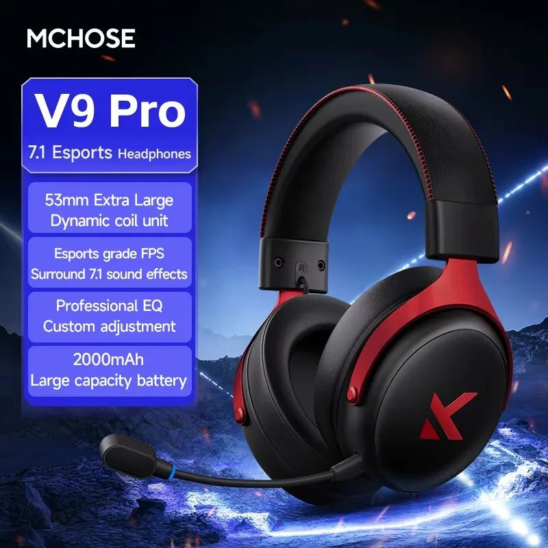 MCHOSE V9 Pro Tri-Mode Wireless Gaming Headset