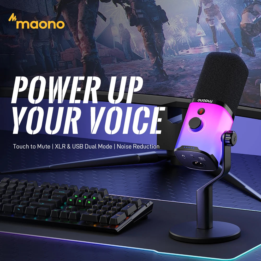 MAONO PD100X USB/XLR RGB Dynamic Gaming Microphone
