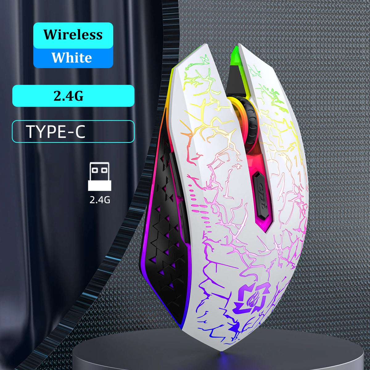 Dual-Mode Bluetooth 5.2 RGB Wireless Gaming Mouse