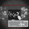 Black & White Japanese Cherry Blossom Desk Mat