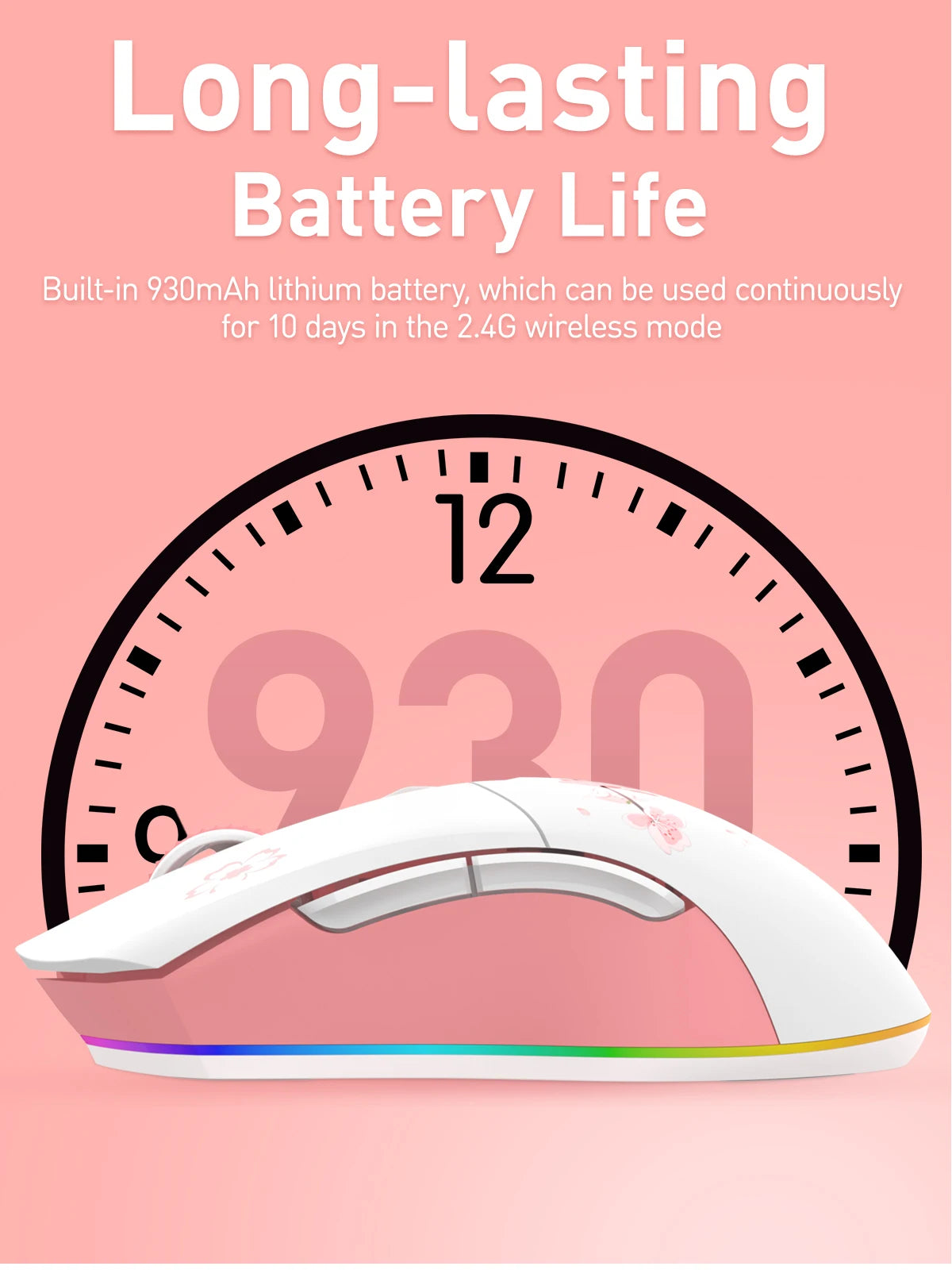 DAREU Dual-Mode RGB Rechargeable Gaming Mouse