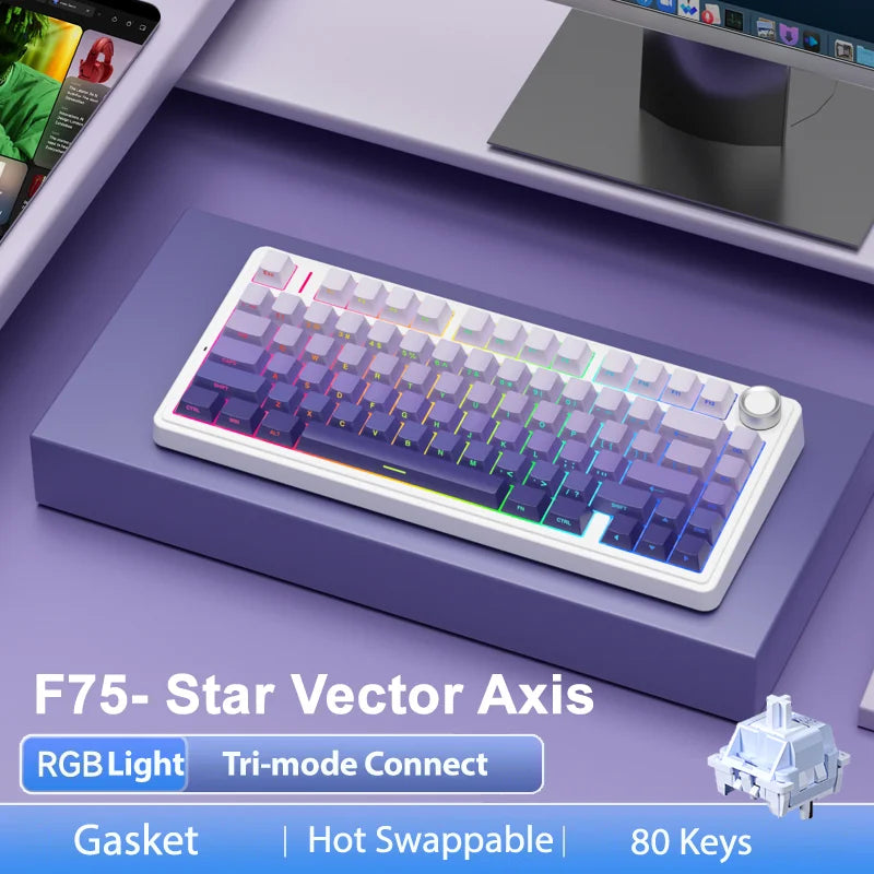 AULA F75 Pro 75% Gasket Wireless RGB Mechanical Keyboard