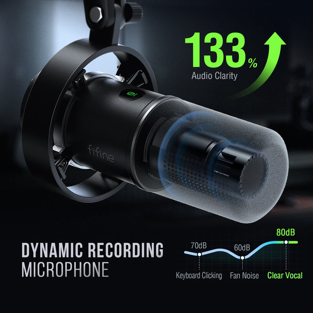 FIFINE K688 USB/XLR Dynamic Recording Microphone